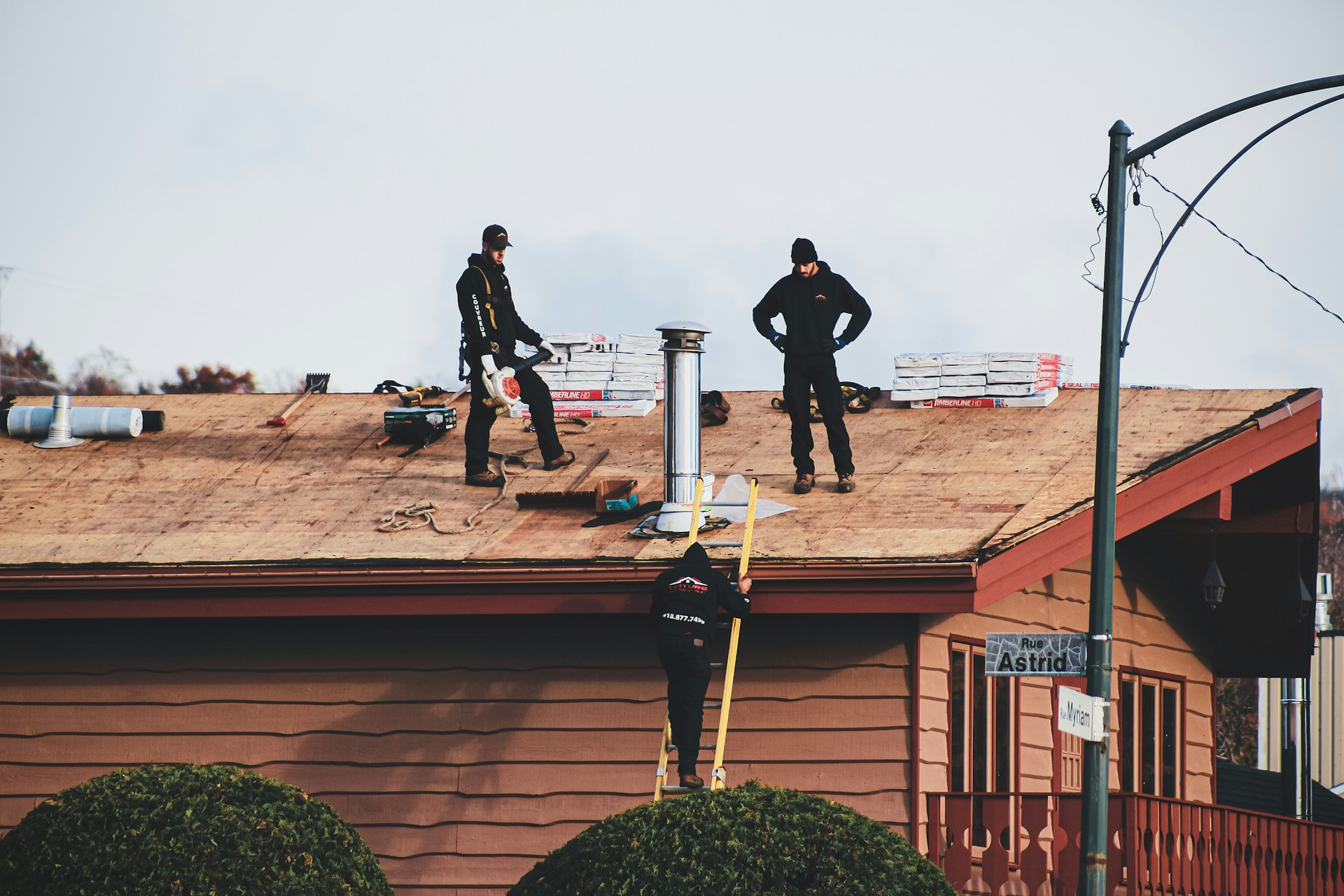 Architectural shingle roof replacement in progress on a North Alabama home